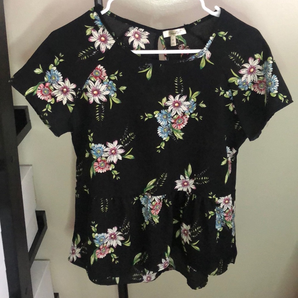 Floral Peplum Blouse